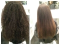 Brazillian Blowout eliminated the frizz and left the client with healthy conditioned hair with a lustrous shine.